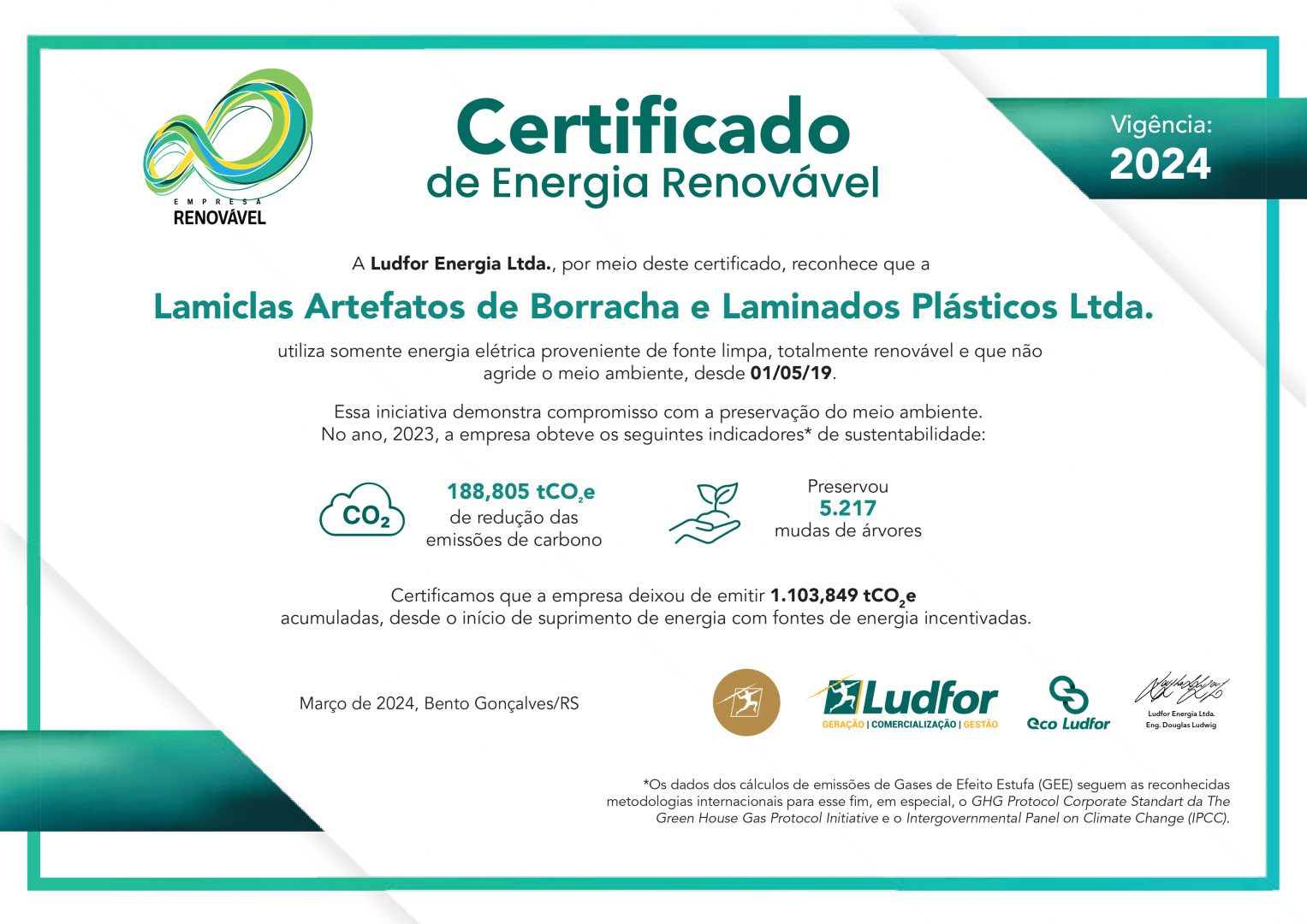 Certificado Energia Renovável Lamiclas